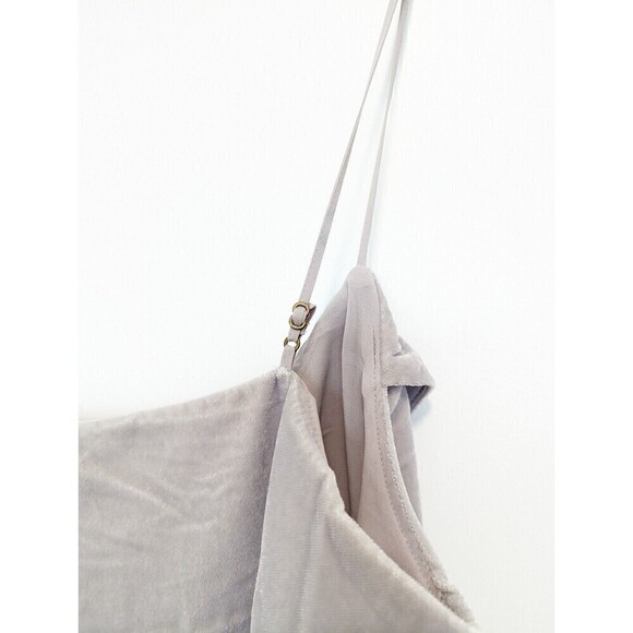J Crew Velvet Tank Top Gray Size 8P - Picture 5 of 9